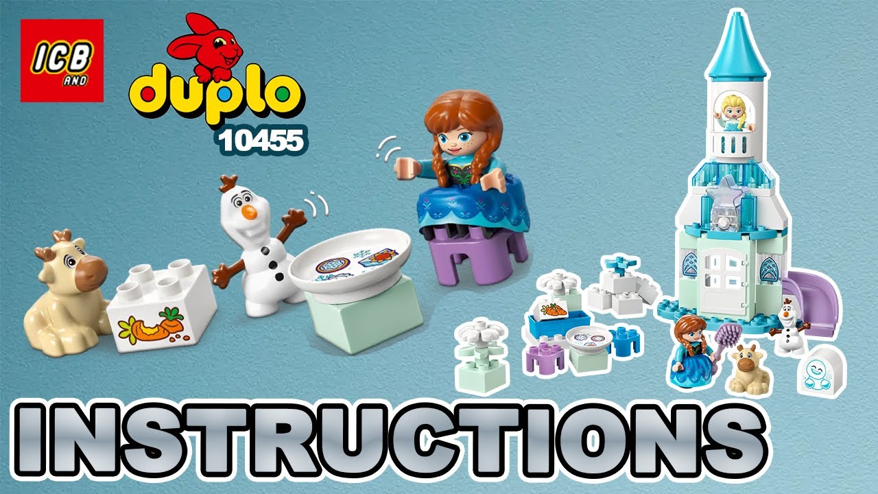 LEGO DUPLO 10455 Anna & Elsa's Frozen Castle Party – 4K Build Instructions Slideshow