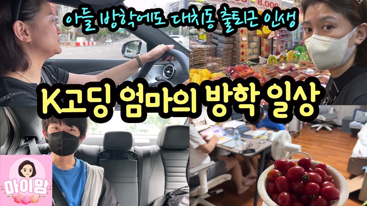 대치동 출퇴근 K고딩 맘 방학 일상 (주말 아침부터 대치동 고고, 밤 간식까지 바쁘다 바빠 엄마 일상) 마이맘
