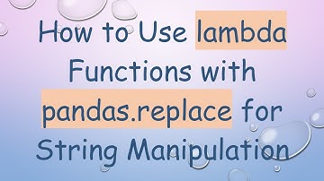 How to Use lambda Functions with pandas.replace for String Manipulation