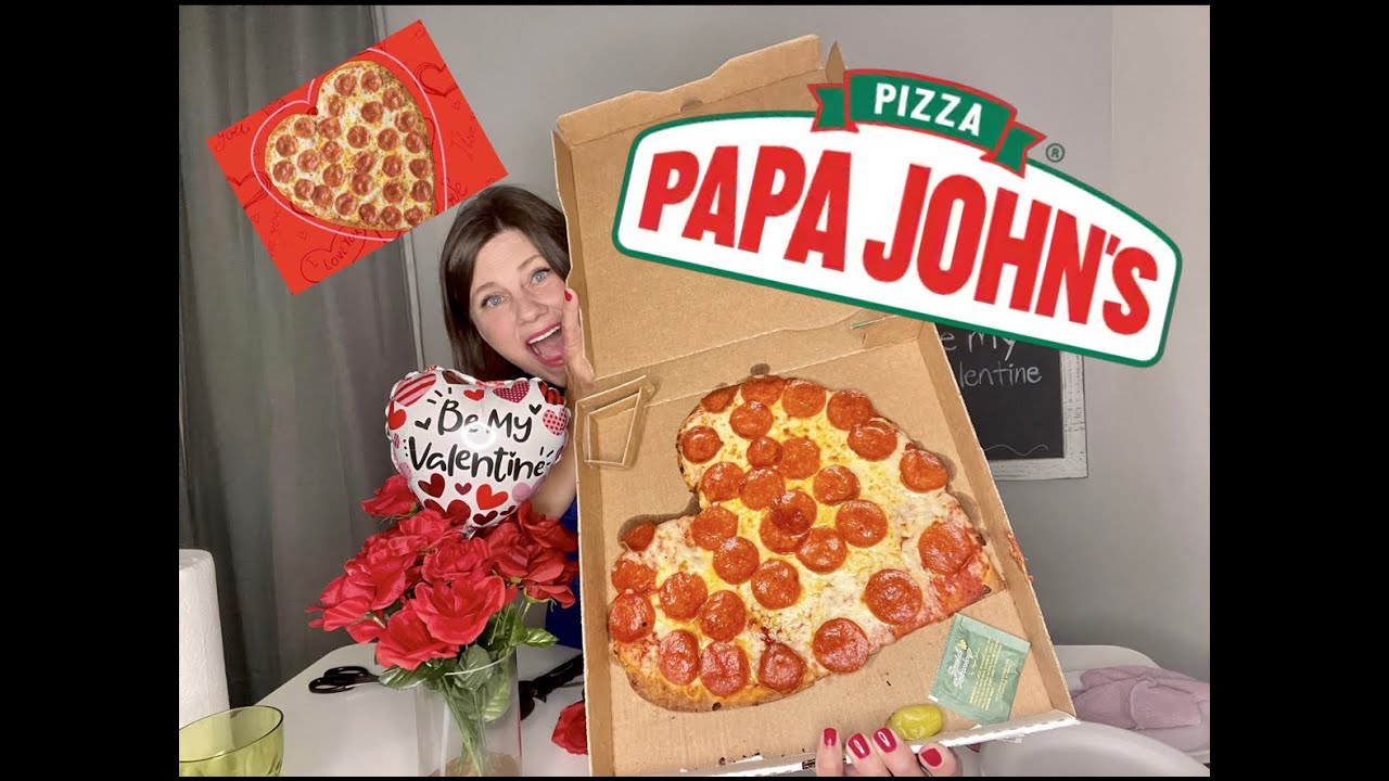 Papa John’s HeartShaped Pizza Review YouTube