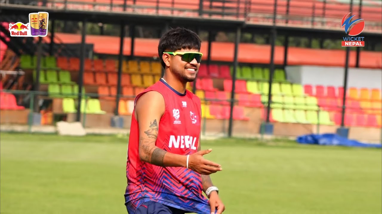 Nepal cricket team training ahead of floodlight series vs UAE