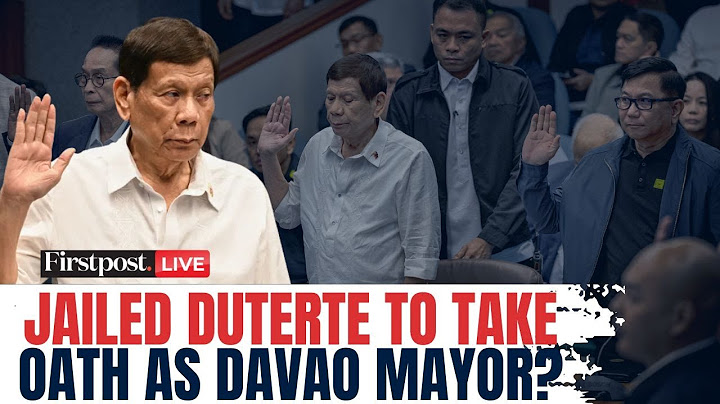 Duterte Oath Ceremony LIVE: Philippines Ex-President Rodrigo Duterte's Oath as Davao Mayor |ICC