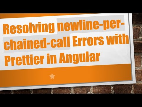 Resolving newline-per-chained-call Errors