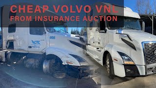 Salvage VOLVO VNL Rebuild Totalled Copart wrecked Semi-truck Full timelapse