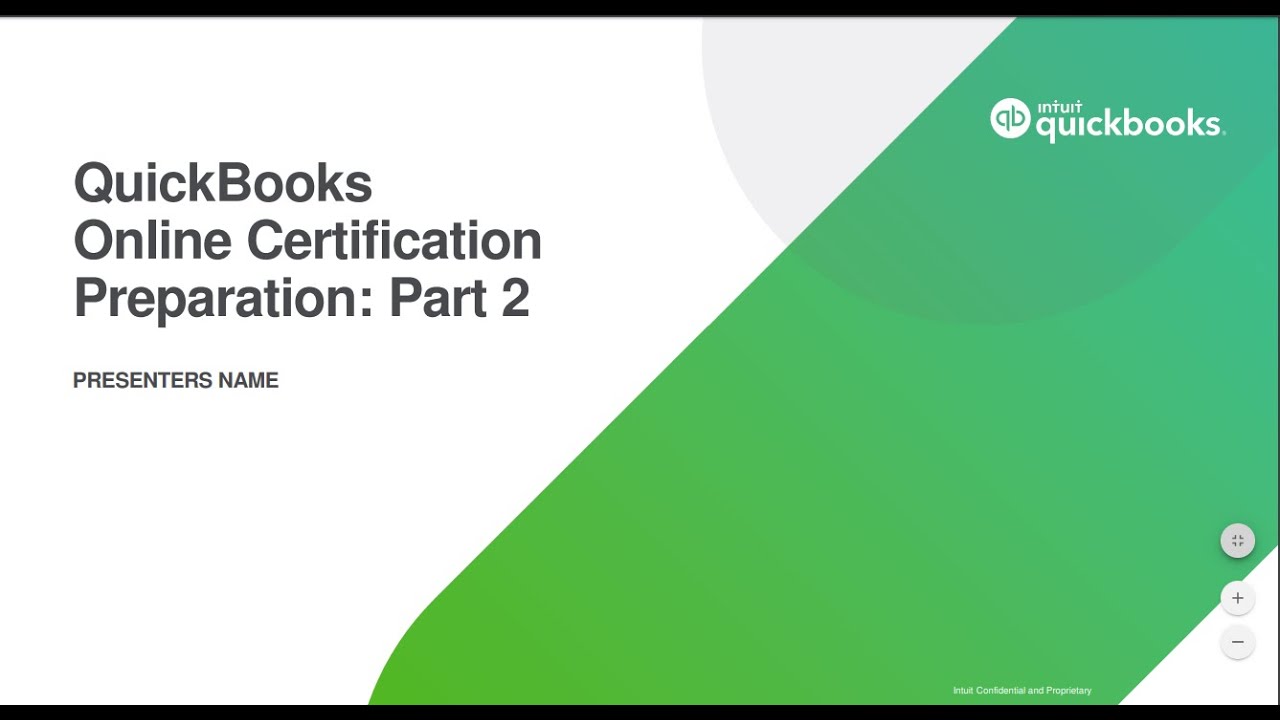 2022 QuickBooks Online Certification Exam Prep Training Part 2 YouTube