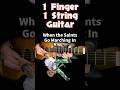 When the Saints Go Marching In | 1 Finger, 1 String Guitar Lesson #shorts