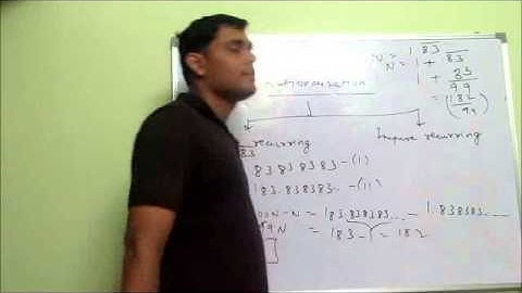 Rationalisation of Pure Recurring Non Terminating Decimals - Part 4