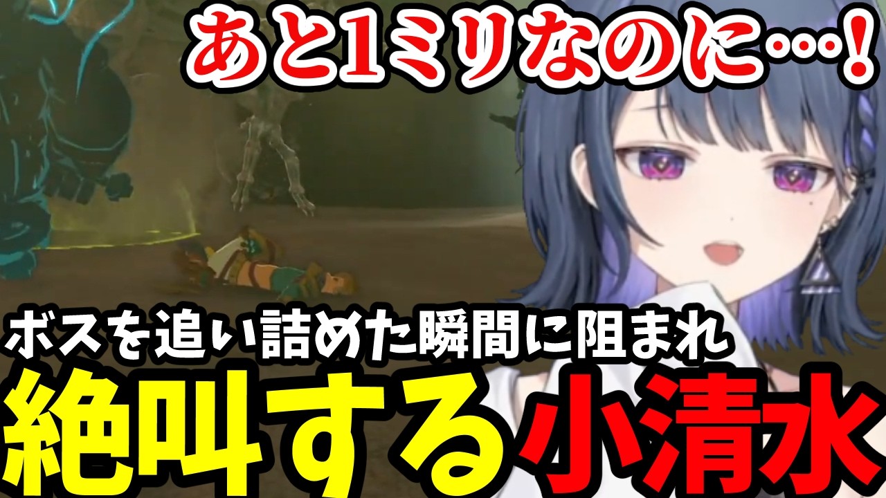 【 ゼルダの伝説 ティアーズ オブ ザ キングダム#34】ボスを追い詰めた瞬間に阻まれ絶叫する小清水【小清水 透切り抜き】※ネタバレあり