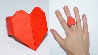 DIY paper crafts - ideas for valentines day - heart ring / Julia DIY