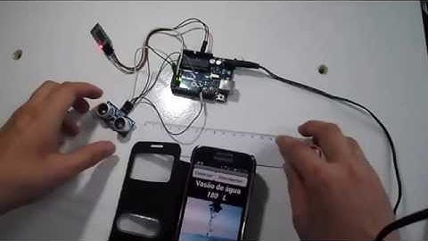 medir distancia com Arduino + Android + sensor ultra-sonico