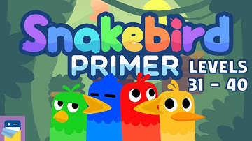 Snakebird Primer: Levels 31 - 40 Walkthrough & iOS / Android / PC Gameplay (by Noumenon Games)