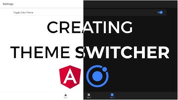 Ionic 5 - Creating Theme Switcher (light and dark) using Angular