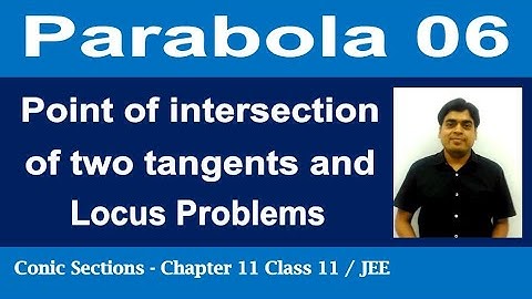 Parabola # 6 | Point of intersection of two tangents and locus problems | Chapter 11 Class 11 | JEE