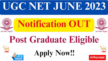UGC NET JUNE 2023 || NOTIFICATION OUT || APPLICATION FORM AND CHECK ALL DETAILS || VACANCYGATE ||
