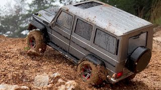 1/10 Scale RC Car : Benz G500(AXIAL SCX10 III) Mud / Offroad Driving #12