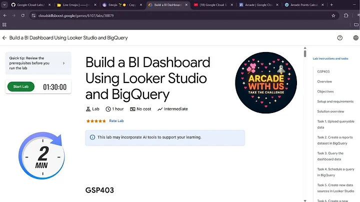 Build a BI Dashboard Using Looker Studio and BigQuery || GSP403