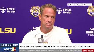 WATCH: Lane Kiffin speaks after Texas A&M win ahead of McNeese state matchup