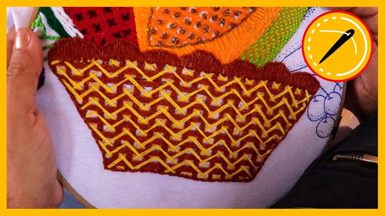 Bordados Faciles 134 🙋‍♀️ | 🍂 ¿Como bordar canastos?