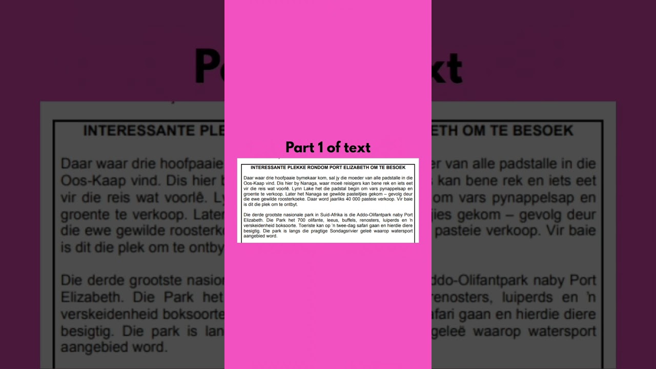 Opsomming in 1 minute 