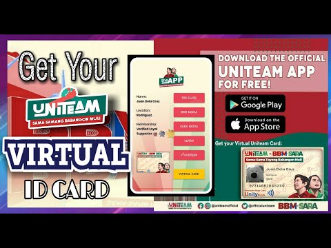 Paano magkaroon ng  Personalized UniTeam (BBM-SARA) Virtual ID Card | Watch & Learn TV