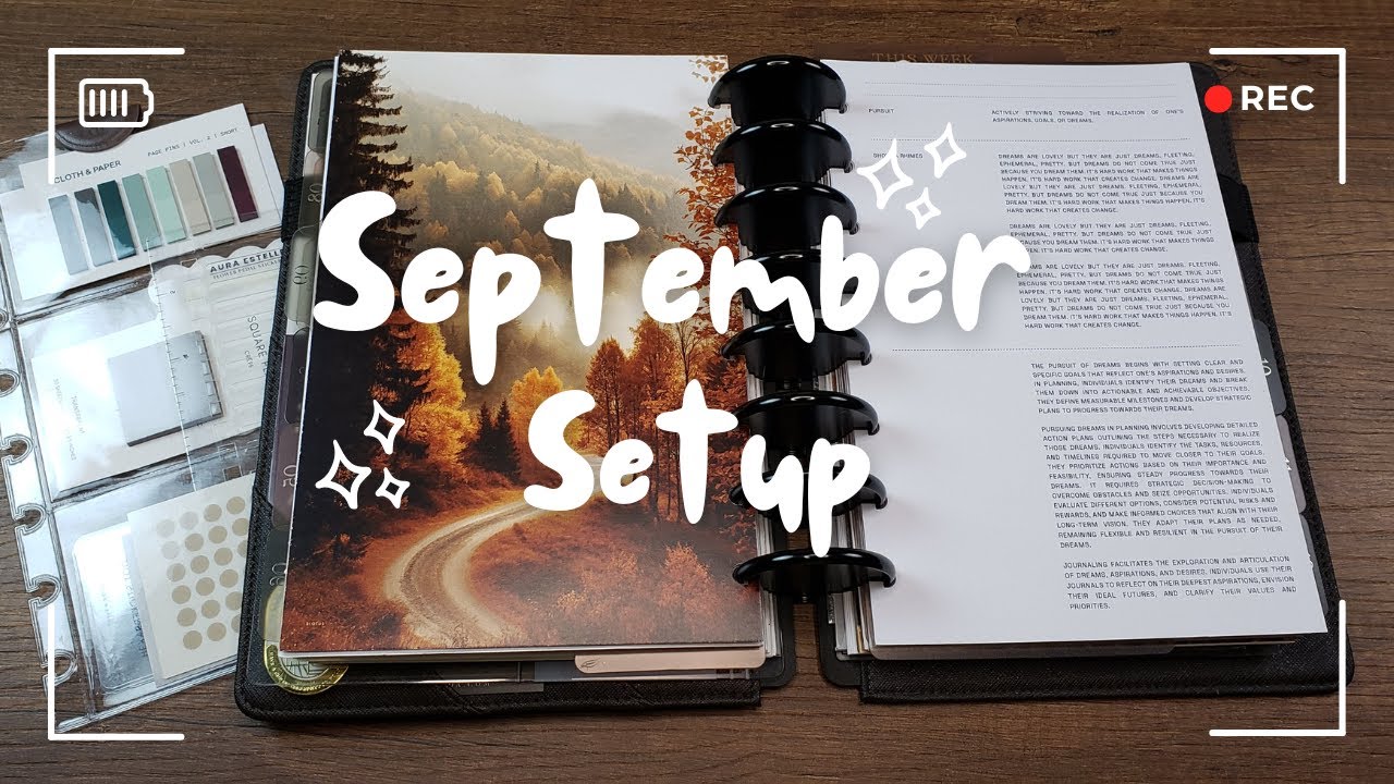 September Business Planner Setup & Unboxing | Jane’s Agenda, Cloth & Paper, 8Lotus Favorites