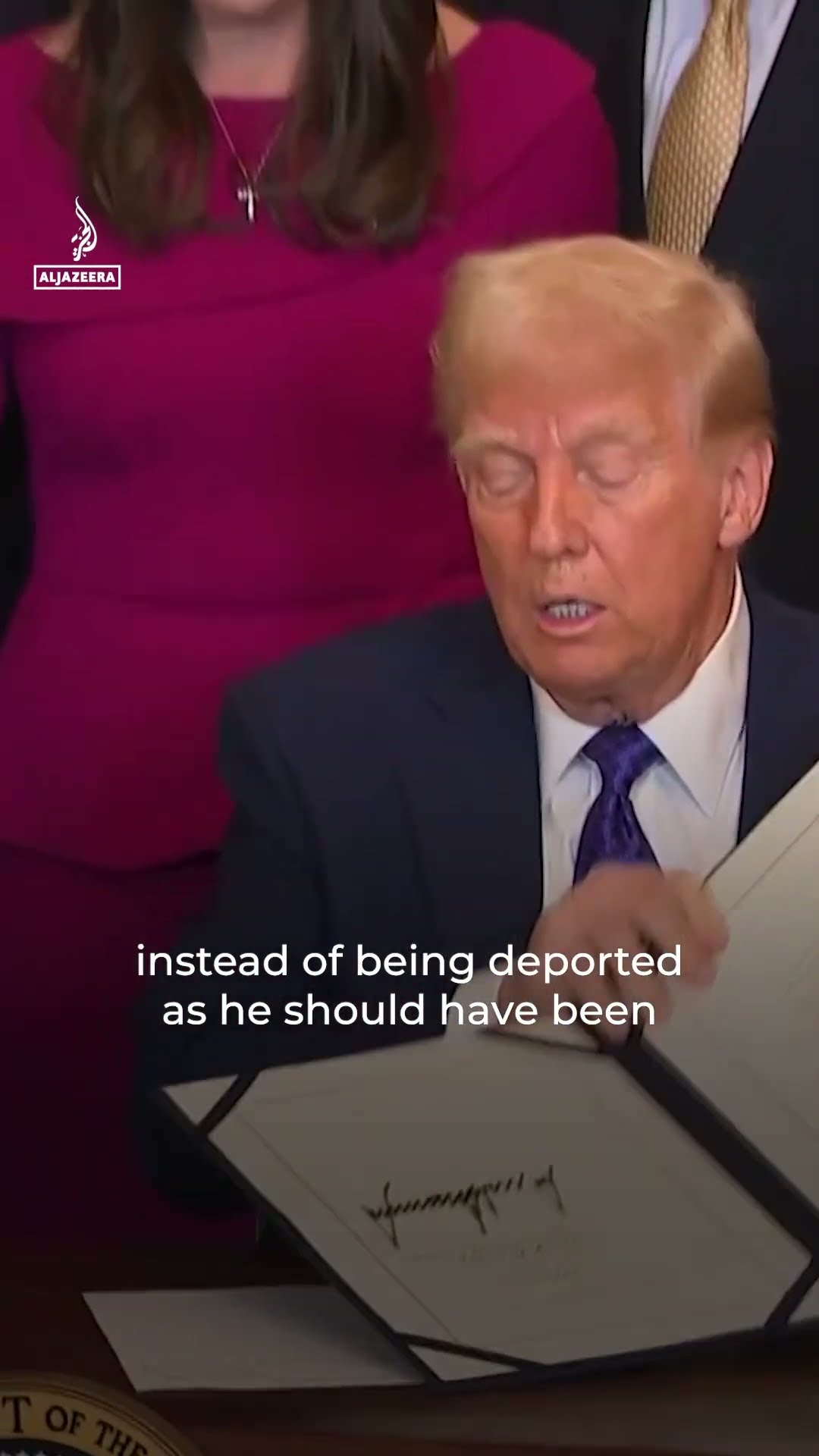 Trump signs bill targeting undocumented immigrants accused of crimes | AJ #shorts