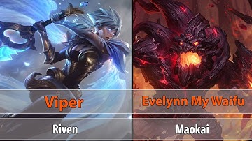 [ BoxBox ] Riven vs Maokai [ Evelynn My Waifu ] Top -  Best Riven Plays   BoxBox Stream