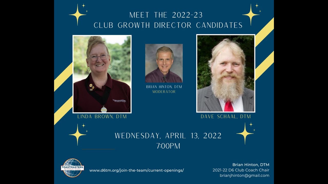 Meet the District 6   2022-23 Club Growth Director Candidates