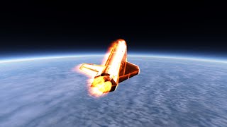 KSP - Space Shuttle reentry and landing in Real Solar System