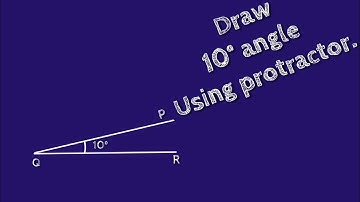 How to draw 10 degree angle using protractor.Construct 10 degree angle using protractor.shsirclasses