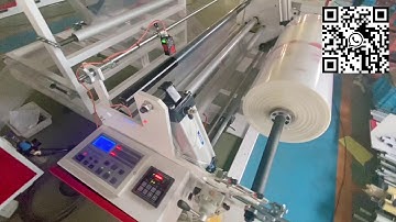 Servo motor driven high speed film folding and rewinding machine