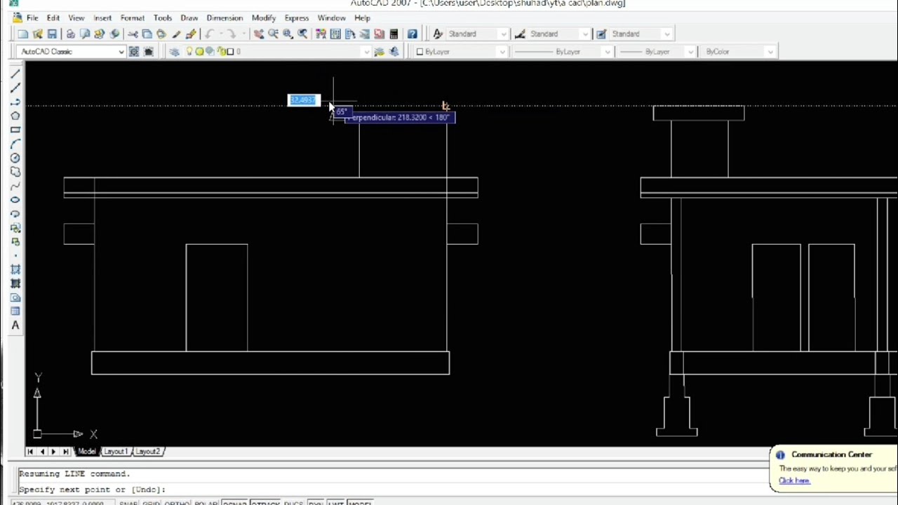 How to draw complete Elevation Front View of a House in 