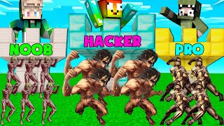 MINI GAME : CUỘC CHIẾN BẢO VỆ CĂN CỨ VIP ** NOOB CÓ ĐỘI QUÂN TITAN VIP NHẤT MINECRAFT