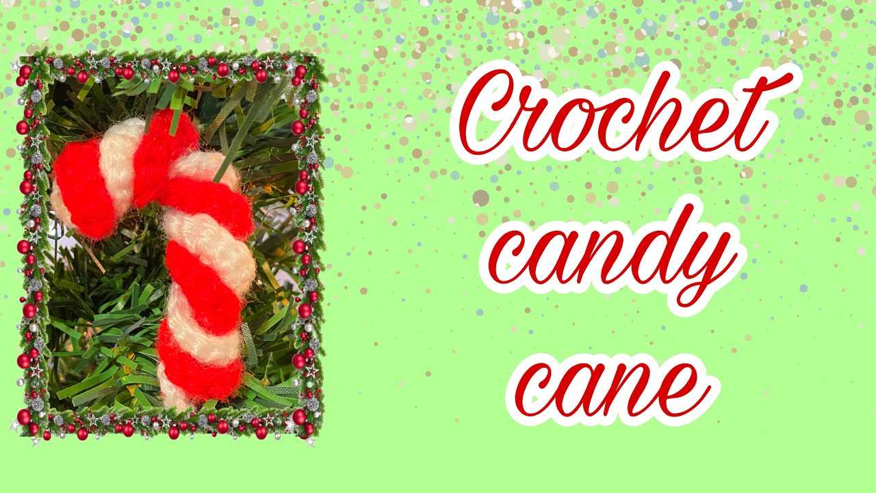 How to crochet a candy cane (easy) - YouTube
