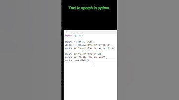 Text to Speech converter using Python