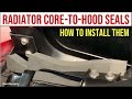 Radiator Core Support to Hood Seals C3 Corvette