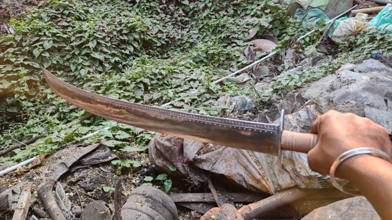 Large stainless steel sword made||Handmade old-fashioned.#Mnk tools #MK#Mktools.
