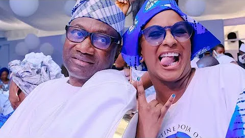 FEMI OTEDOLA SHOWS OFF HIS DANCING SKILLS AT HIS MOTHER, LADY OTEDOLA'S 90TH CLASSY BIRTHDAY PARTY