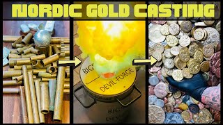 Nordic Gold From Scrap - Copper Tin Zinc Al - ASMR Metal Melting - Trash To Treasure - BigStackD
