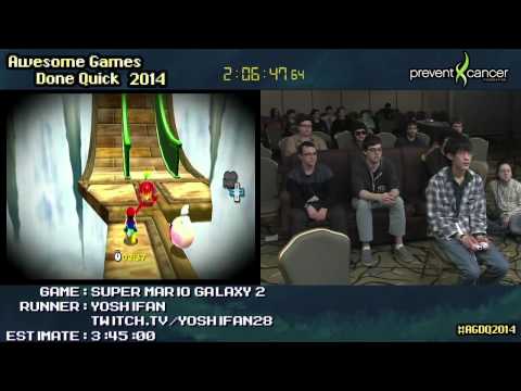 Super Mario Galaxy 2 :: SPEED RUN in 3:14:43 by Yoshifan #AGDQ 2014