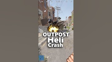 Heli Crash at Outpost in Rust #rust #gaming #funny