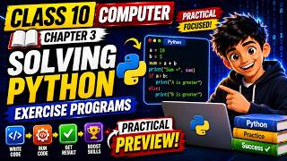 Class 10 Computer Chapter 3 | Solving Python Exercise Programs