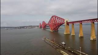 fly drone under the forth road bridge