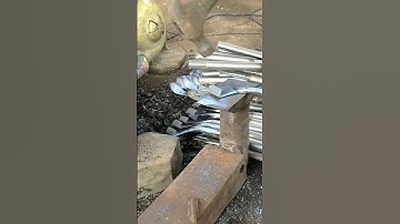 this is the correct way to make a tool for harvesting rubber tree sap #blacksmith #diycrafts #craft