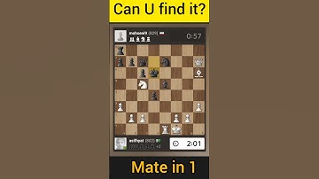 Find mate in 1 move. #chess #shorts