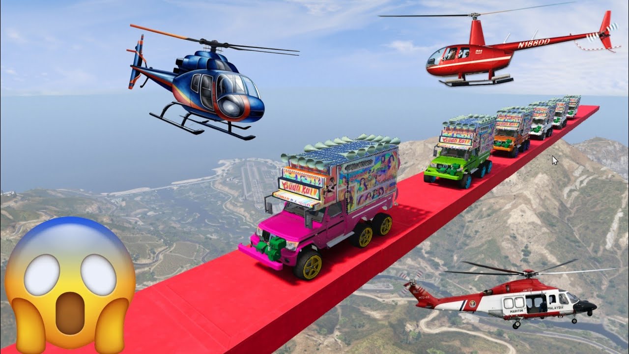  राजिस्थान का सबसे बड़ा ट्रक डीजे 😱😲😭 !! IMPOSSIBLE SUPER MEGA RAMP CHALLENG 😲 !! GTA 5