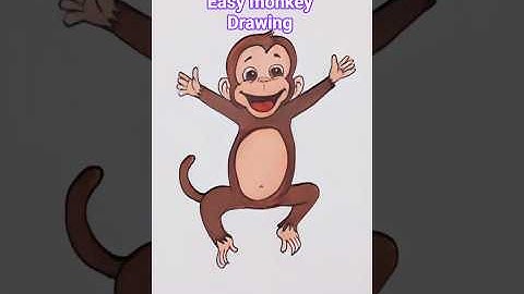 easy monkey Drawing #drawingforkids #drawingtutorials #easydrawing #simpledrawing