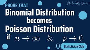 Binomial distribution approaches to Poisson distribution