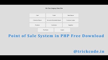 Point of Sale System in PHP with source code Free Download  | Sourcecode
