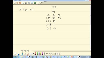 Basic Algebra Skills Review - Factoring - Trinomials - PSD - Practice Sheet 1 - Problem 2